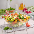 R-kay 6 Pack Extra Large Serving Bowl - 64 Ounce Plastic Serving Bowls For Entertaining - Clear Plastic Bowls For Salads And Snacks - Disposable bowls For All Occasions