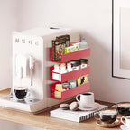 Magnetic Spice Rack Organizer for Fridge Seasoning Organizer for Kitchen storage with Screw Magnetic Shelf with Hook for Refrigerator and Oven (6pack-Red)