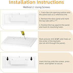 Furniware 1 Pair Tip-Out Tray 11 inch with 4 Hinges, Standard Sink Tip Out Tray for Sink-Front Drawer,White Mountable Tray for Under Sink Base Vanity Laundry Room Cabinet