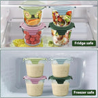 Freshmage 23oz Glass Meal Prep Containers with Lids, Airtight 3-Cup Glass Storage Containers Set, Heat-Resistant BPA-Free for Soup, Leftover, Microwave, Dishwasher, and Freezer Safe (6 Packs)
