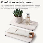 NiuYichee 2 PCS Water Absorbent diatomite Coasters, 7.1" x 3.5" Water Absorbing Stone Tray for Sink, Stone Drying mat for Kitchen Counter, Stone soap Tray Used for Hand Soaps & toiletries & Plants