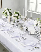 GATHER 700PCS Silver Plastic Plates - Silver Disposable Dinnerware Sets 100 Guest Include 200 Plates, 300 Silverware, 100 Napkins, 100 Cups For Wedding & Party