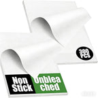 300 PCS Unbleached Parchment Paper Sheets for Baking 12x16 Inches, Non-Stick and Non-Toxic Pre-cut Parchment Sheets for Oven, Cooking, Grilling, Air Fryer & Steaming - Fit for Half Sheet Pans, White