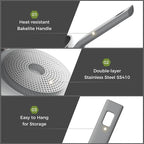 Sanho Diamond-Titanium Ceramic Nonstick Fry Pan Set, 10in & 12in Frying Pans, PFAS PFOA PTFE Free, Dishwasher Safe & Induction Compatible Cookware with Cool-Touch Handle, Gray