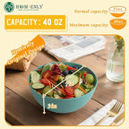 Homienly Wheat Straw Bowls Cereal Bowls 40 OZ Unbreakable Thick Soup Bowls Alternative Plastic Cereal Bowls for Kitchen, RV, Camping Microwave and Dishwasher Safe Bowl Set Reusable (Multi, 6 PCS)