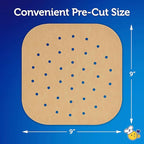 Reynolds Kitchens Air Fryer Liners Disposable, Unbleached Parchment Paper Sheets, 50 Count (Pack of 2)