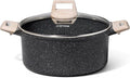CAROTE Nonstick Stock Pot with Lid Soup Pot, 6 Quart Casserole with Lid, Easy to Clean Non Stick Cooking Pot,Pasta Pot