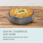 Chicago Metallic Professional 3-Piece Round Cake Pan Set of 6, 8, 10 inch Premium Nonstick Bakeware, Heavy-Weight Carbon Steel for Even Baking, Perfect for Layer Cakes