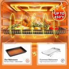 Cookie Sheets for Baking with Cooling Rack Set of 4, 0.8mm Thick Nonstick Baking Sheets for Oven, Half/Quarter/Jelly Roll Pans Oven Trays, Heavy Duty Baking Pan Set with Diamond Texture