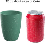 Homienly Cups for Drinking 12oz Daily Use Cups Dishwasher Safe Plastic Cups Alternative Stackable and Lightweight Reusable cups for Family Use-Forest Series