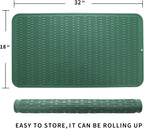 MicoYang Silicone Dish Drying Mat for Multiple Usage,Easy clean,Eco-friendly,Heat-resistant Silicone Mat for Kitchen Counter or Sink,Refrigerator or Drawer Liner Green 4XL 32 inches x 18 inches