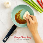 SALFORD Forged 5.5 Inch Mini Nonstick Frying Pan - Ceramic Skillet for Egg Omelet & Pancakes with Bakelite Handle Chef's Cookware - PTFE, PFAS & PFOA Free (Turquoise)