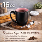 GBhome 16oz Coffee Mugs Set of 6, Large Ceramic Coffee Mugs for Man, Woman, Dad, Mom, Modern Coffee Mugs Set with handle for Tea/Latte/Cappuccino/Milk/Cocoa. Dishwasher&Microwave Safe,Pink