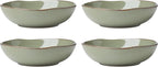 Oneida 899211 Organic Shades Sage Green Pasta Bowls, Set Of 4, Service For 4