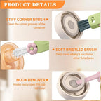 3 in 1 Cup Lid Gap Cleaning Brush Set, Multifunctional Insulation Bottle Cleaning Brush, Mutipurpose Portable Cup Lid Gap Cleaner, Home Kitchen Crevice Brush Cleaning Tools