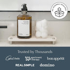 Dorai Home Stone Kitchen Sink Caddy - Diatomaceous Earth Sink Tray with Stainless Steel Feet, Water-Absorbing Countertop Organizer for Kitchen or Bathroom - Sandstone