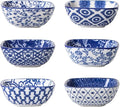 Square Dipping Bowls Set - Mini 2.6 OZ Ceramic Soy Sauce Dishes - 3 inch Small Bowls for Charcuterie, Condiments, Side Dish BBQ, Ramekins Pinch Bowls for Kitchen Prep - Set of 6 - Vintage Blue