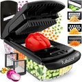 Fullstar The Original Pro Chopper - Vegetable Chopper and Mandoline Slicer, Food Chopper with Container, Fruit Cutter, Veggie Slicer, Kitchen Gadgets & Gifts, Home Essentials (6 in 1, Black)