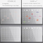 Acrylic Magnetic Dry Erase Board Calendar for Fridge, Clear Monthly and Weekly Planner Whiteboard for Refrigerator, w/ 8 Colors Markers, 15"x11"