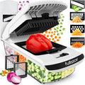 Fullstar The Original Pro Chopper - Vegetable Chopper and Mandoline Slicer, Food Chopper with Container, Fruit Cutter, Veggie Slicer, Kitchen Gadgets & Gifts, Home Essentials (6 in 1, White)