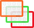 HOTPOP Silicone Baking Mats 0.75mm - Non-Stick Silicone Sheets for Bake Pans and Rolling with Outlines for Pastries - Silicone Baking Sheet - Macaron/Pastry/Cookie/Bun/Bread Making (3 QUARTER SIZE)