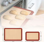 Silicone Baking Mat, Baking Sheets Non Stick, Silicone Mats for Baking, 3 Pcs for Cookie, Bread and Pastry, Baking Supplies for Oven, Red
