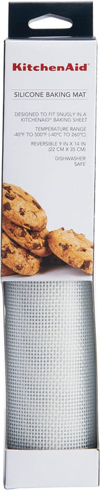 KitchenAid Silicone Medium Baking Mat, 9x14-Inch, Gray