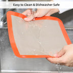 Square Silicone Baking Mats for 10 Inch Cake Pan, 9.65"Square Food Grade Silicone Mat for Baking Sheet for Cake/Pastry/Toast/Pie, Non-Stick Reusable Baking Mat for 10x10 Air Fryer/Cake Pan/Oven