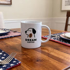 Pet Lover Mug Set Cute Cat & Dog “Dream Coffee” Ceramic Mugs, Gift Boxed Coffee & Tea Cup Set for Pet Owners, Cute Animal Mugs, Birthday or Holiday Gift