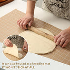 Silicone Baking Mat Roll 12IN*8FT Free Cutting, Non-Slip Pastry Mat, Non-Stick Reusable Air Fryer Liner, Oven Liners, Counter Mat, Freeze Dryer Mat, Easily Cut to Size Fit All Ovens Pans Tins Dishes