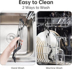 Tomorotec Foldable Stainless Steel Triangle Roll-Up Dish Drying Rack for Small Sink Corners - Over-The-Sink Multipurpose Kitchen Drainer, Rustproof Organizer, Trivet and Shelf - Space-Saving (Black)