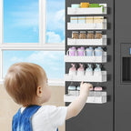 6 Pack Magnetic Spice Rack Organizer for Refrigerator and Oven, White Fridge Organizers and Storage for Kitchen