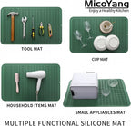 MicoYang Silicone Dish Drying Mat for Multiple Usage,Easy clean,Eco-friendly,Heat-resistant Silicone Mat for Kitchen Counter or Sink,Refrigerator or Drawer Liner Green 3XL 28 inches x 18 inches