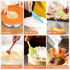 Mixing Bowls with Lids Set - 7 Nesting Mixing Bowls, 3 Graters, 11 Baking Tools, Airtight Lids, Stainless Steel Mixing Bowl for Mixing & Baking, Size 0.7/1.1/1.5/2.1/3.5/4/4.5 QT, Colorful