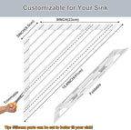 HANZENMA Triangular Sink Rack, Multi-Functional Rack Above the countertop, Foldable Sink Drying mat, Heat-Resistant, Non-Slip, and Rust-Proof Dish Rack (White)