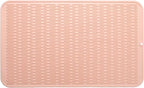 MicoYang Silicone Dish Drying Mat for Multiple Usage,Easy clean,Eco-friendly,Heat-resistant Silicone Mat for Kitchen Counter or Sink,Refrigerator or Drawer Liner Pink 3XL 28 inches x 18 inches