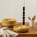 30oz Ceramic bowls set of 4-8" serving bowls for Kitchen,Pasta,Salad-Dishwasher & Microwave Safe Perfect for Housewarming, Thanksgiving, Christmas-Reactive Glaze Cappuccino