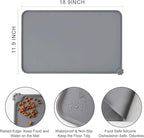 Boho 5 Ceramic Cat Bowls with Silicone Mat, 5.5 inch Wide Shallow Cat Food Bowl for Whisker Relief