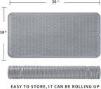 MicoYang Silicone Dish Drying Mat for Multiple Usage,Easy clean,Eco-friendly,Heat-resistant Silicone Mat for Kitchen Counter or Sink,Refrigerator or Drawer Liner Grey 5XL 36inches x 18inches