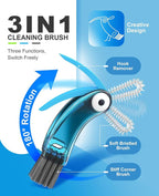 3 in 1 Cup Lid Cleaning Brush 3 PCS - Home Kitchen Multifunctional Cleaning Brush Set, Gap Cleaner Brushs and Portable Travel Bottle Lid Cleaner Tools (Multicolor)