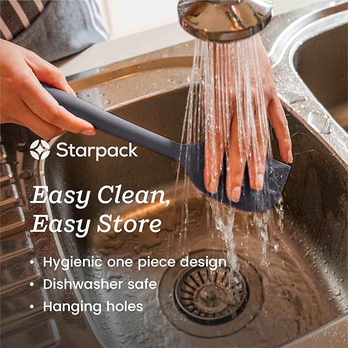 Starpack 'Flip & Whip' Premium Silicone Baking Utensils Set (5 Pcs) - Heat Resistant to 600F - Spatulas, Whisk & Basting Brush Set