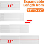 MUDEELA Clear Spice Drawer Organizer, 4 Tier- 2 Set (8 Packs) Spice Rack for Drawer, Expandable From 11" to 22" Kitchen Seasoning Organizers and Storage for Drawer (Jars not included)
