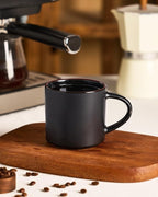 famiware Coffee Mugs Set of 4, Nebula 14oz Coffee Mugs, Ceramic Cup Set with Handle for Latte, Tea, Milk, Cappuccino, Cocoa, Matte Black
