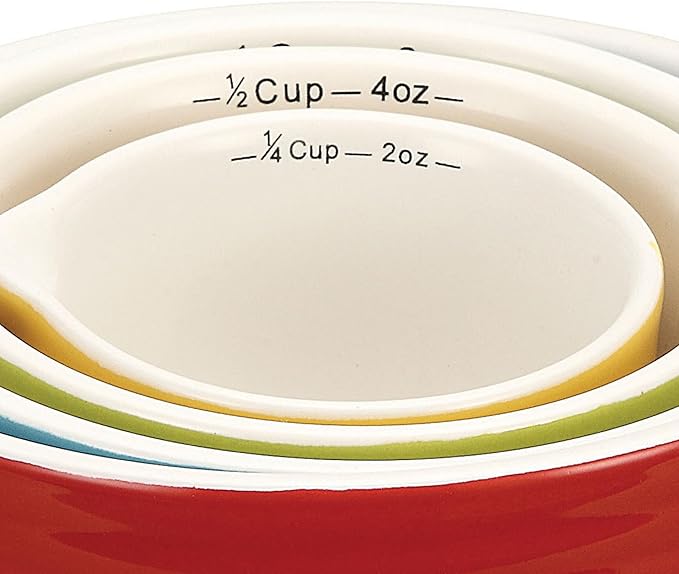 Creative Co-Op Bowl Shaped Measuring Cups (Set of 4 Sizes)