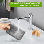 GFWARE Black Bathroom Accessories - 5 Slots Toothbrush Holders for Bathrooms Sink Organizer Countertop Kids Bathroom Storage Caddy Decor