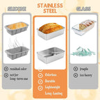 4 Pack Stainless Steel Loaf Pan 8.5 x 5.5 Inch Banana Bread Pan for Homemade Bread Loaf Pans for Baking Bread Tin Sourdough Bread Baking Pan Metal Sandwich Loaf Bread Pans for Meatloaf, Cake