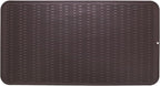 MicoYang Silicone Dish Drying Mat for Multiple Usage,Easy clean,Eco-friendly,Heat-resistant Silicone Mat for Kitchen Counter or Sink,Refrigerator or Drawer Liner Coffee 4XL 32 inches x 18 inches