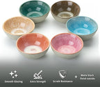 Brew To A Tea BTaT- Ceramic Dipping Bowls, 3.5 oz, 3.5 Inches, Soy Sauce Dish Ceramic, Small Serving Bowls for Side Dishes, Condiment, Sauces & Nuts, Chip-Resistant Dishwasher & Microwave Safe