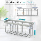 HLOOL Sponge Holder for Kitchen Sink, Kitchen Sink Sponge Holder,Sink Caddy,Dish Soap Holder （Mat Silver）