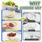 Wheat Straw Bowls Set of 6, 26 OZ Unbreakable Cereal Bowls, Reusable Plastic Bowls for Camping, Dorm, RV, Picnic, Lightweight Salad Soup Bowls, Microwave & Dishwasher Safe, Beige